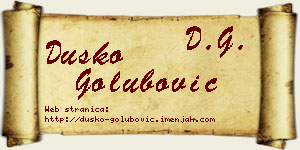 Duško Golubović vizit kartica